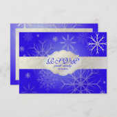 PixDezines rsvp Snowflakes, DIY achtergrondkleur! (Voorkant / Achterkant)