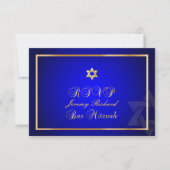 PixDezines rsvp Star, Bar Mitzvah/royal blue+gold (Voorkant)