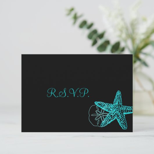 PixDezines rsvp Starfish/Beach Weddings (Staand voorkant)