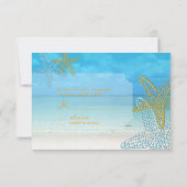 PixDezines rsvp Starfish/Beach Weddings Kaartje (Achterkant)