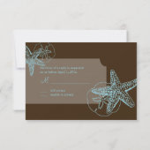 PixDezines rsvp Starfish/Beach Weddings Kaartje (Achterkant)