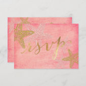 PixDezines RSVP/Starfish RSVP Kaartje (Voorkant / Achterkant)