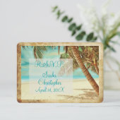 PixDezines rsvp  strand, tropisch paradijs (Staand voorkant)