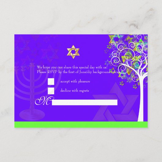 PixDezines rsvp-structuur van levenskwaliteit/diy RSVP Kaartje (Achterkant)