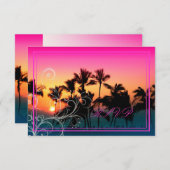 PixDezines rsvp/sunset at A-Bay RSVP Kaartje (Voorkant / Achterkant)