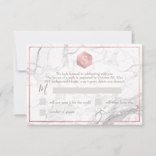 PixDezines RSVP Sweet Honeycomb Faux Roos Goud (Achterkant)