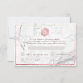 PixDezines RSVP Sweet Honeycomb Faux Roos Goud Kaartje (Achterkant)