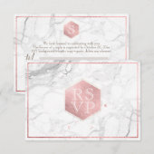 PixDezines RSVP Sweet Honeycomb Faux Roos Goud Kaartje (Voorkant / Achterkant)