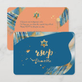 PixDezines rsvp tallit Mitzvah/DIY achtergrond (Voorkant / Achterkant)