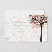 PixDezines Rsvp Tree of Life Bar Mitzvah Kaart (Achterkant)