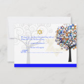PixDezines rsvp tree of life+stars, Bat Mitzvah (Achterkant)