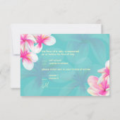 PixDezines rsvp Tropische/roze melia (Achterkant)