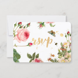 PixDezines RSVP Tuin/Roze Knoppen/ pioenrozen /Red Kaartje