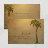 PixDezines rsvp  tweelingpalmen Kaartje (Voorkant / Achterkant)