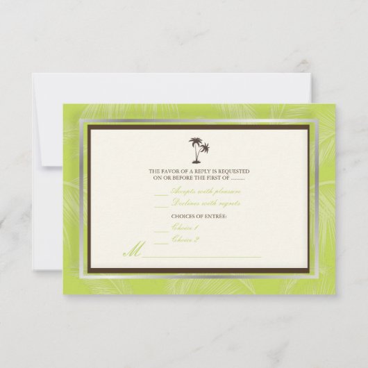 PixDezines rsvp Twin Palms, Chocolate+Kiwi (Achterkant)