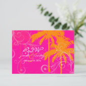 PixDezines rsvp twin palms+swilrs/DIY-kleur Kaartje (Staand voorkant)