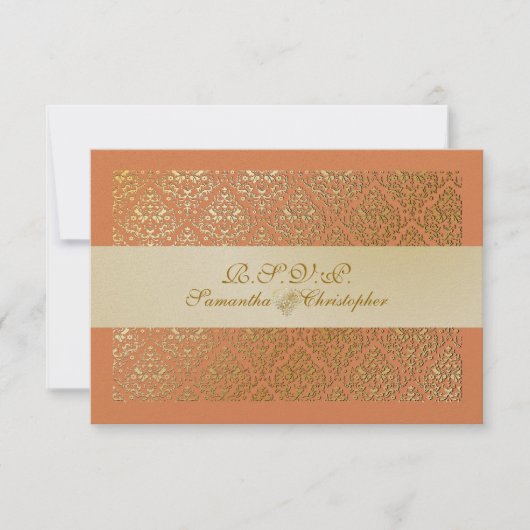 PixDezines rsvp vavin damask/diy tangerine color (Voorkant)