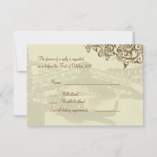 PixDezines rsvp  Venezia, Rialto Bridge Kaartje (Achterkant)