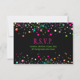 PixDezines rsvp verblindd/neonspecks/wintersoiree Kaartje