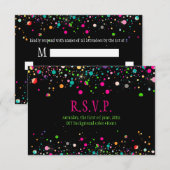 PixDezines rsvp verblindd/neonspecks/wintersoiree Kaartje (Voorkant / Achterkant)