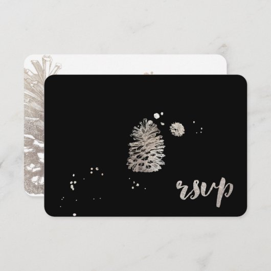 PixDezines rsvp verblindd/zilver/pinecon/soiree (Voorkant / Achterkant)