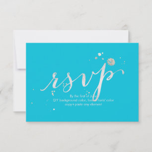PixDezines RSVP Verbluft/Nep Witgoud Kaartje