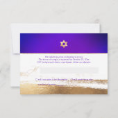 PixDezines RSVP Violet Paarse Mitzvah ✡ (Achterkant)