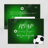 PixDezines rsvp Voetbalbalk Mitzvah/DIY kleur (Voorkant / Achterkant)