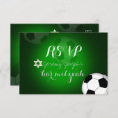 PixDezines rsvp Voetbalbalk Mitzvah/DIY kleur (Voorkant / Achterkant)