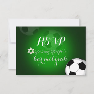 PixDezines rsvp Voetbalbalk Mitzvah/DIY kleur Kaartje