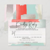 PixDezines RSVP w Maaltijd, Moderne Kunst, Mint Ko (Voorkant / Achterkant)