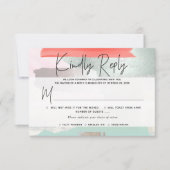 PixDezines RSVP w Maaltijd, Moderne Kunst, Mint Ko Kaartje (Voorkant)