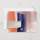 PixDezines RSVP w Maaltijden, Moderne Kunst, Navy  (Achterkant)