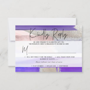 PixDezines RSVP w Meal, moderne kunst, Paarse zilv