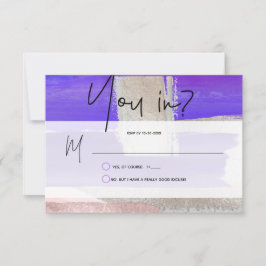 PixDezines RSVP w Meal, moderne kunst, Paarse zilv