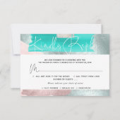 PixDezines RSVP w Meals, Modern Art, Blue Blauwgro (Voorkant)