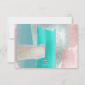 PixDezines RSVP w Meals, Modern Art, Blue Blauwgro (Achterkant)