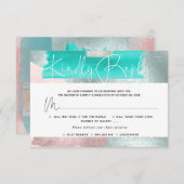 PixDezines RSVP w Meals, Modern Art, Blue Blauwgro (Voorkant / Achterkant)