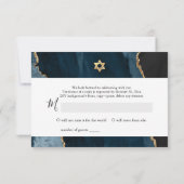 PixDezines RSVP Waterverf Agate Bar Mitzvah ✡ (Achterkant)