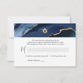 PixDezines RSVP Waterverf Agate Bar Mitzvah ✡ (Achterkant)