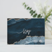 PixDezines RSVP Waterverf Agate Bar Mitzvah ✡ (Staand voorkant)