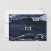 PixDezines RSVP Waterverf Agate Bar Mitzvah ✡ (Voorkant)