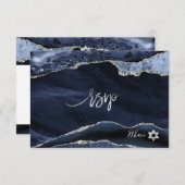 PixDezines RSVP Waterverf Agate Bar Mitzvah ✡ (Voorkant / Achterkant)