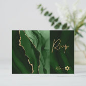 PixDezines RSVP Waterverf Agate Bar Mitzvah ✡ (Staand voorkant)