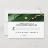 PixDezines RSVP Waterverf Agate Bar Mitzvah ✡ (Achterkant)