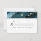 PixDezines RSVP Waterverf Agate Bar Mitzvah ✡ (Achterkant)