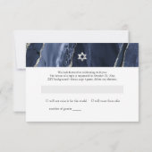 PixDezines RSVP Waterverf Agate Bar Mitzvah ✡ Kaartje (Achterkant)