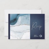 PixDezines RSVP Waterverf Agate Bar Mitzvah ✡ Kaartje (Voorkant)