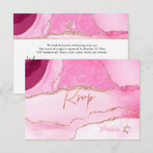 PixDezines RSVP Waterverf Agate Bat Mitzvah ✡ (Voorkant / Achterkant)