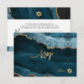 PixDezines RSVP Waterverf Blauwgroen Agate Bar Mit (Voorkant / Achterkant)